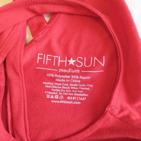 Fifth Sun red tank top EUC - Picture 5 of 7